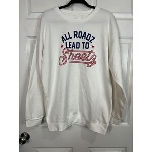 Sheetz Men's  Graphic Sweatshirt White All Roadz Lead to Sheetz - Large